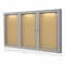 Ghent Enclosed Bulletin Board, 3 Door, Cork, Concealed Lghtng, 4 ft H x 8 ft W, Natrl CPA34896K - alternate 1